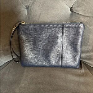 M. Gemi Navy Leather Wristlet